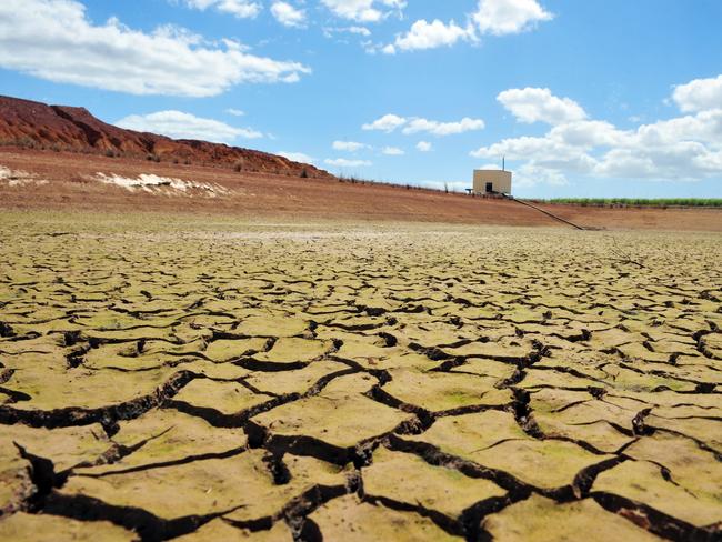 An empty dam in Queensland.