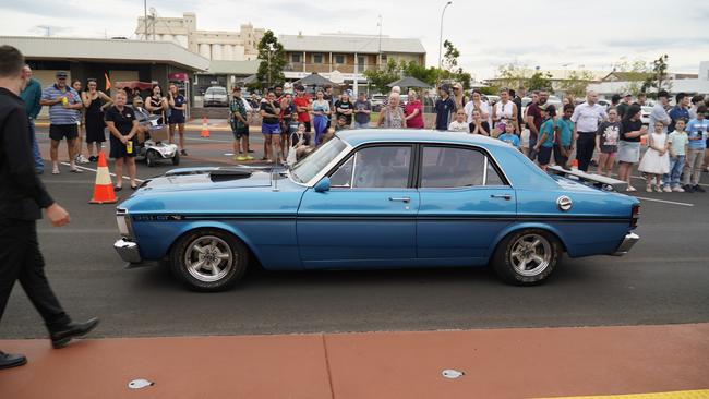 Arriving in style at the 2023 Kingaroy State High School formal.