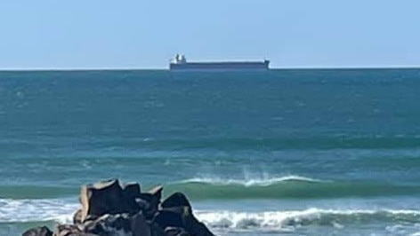 Italian bulk carrier MBA Giovanni is listed as 'not under command' and is situated off the coast of the mid north coast town of Urunga.