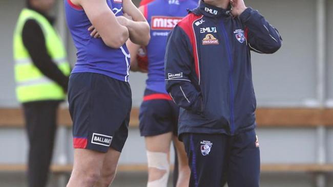 Tom Boyd with Luke Beveridge.