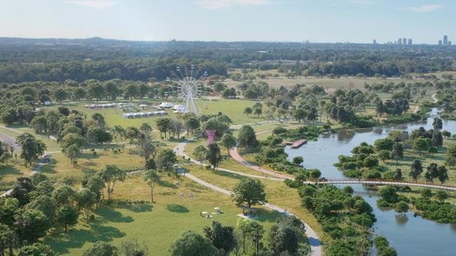 Greenheart will be a sprawling 241-hectare space between Robina and Merrimac, featuring vast open spaces, beautiful natural and cultural landscapes, an event quarter, recreational and educational precincts, and large scale sports facilities. Photo: Supplied,