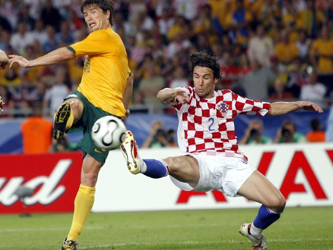 Harry Kewell scores the crucial second goal against Croatia in 2006.