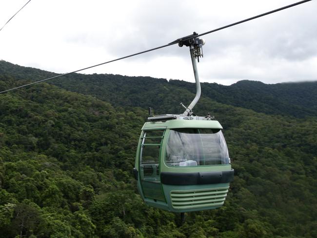 Skyrail has a new open air gondola. Customers now can have an open 360 view of the rainforest.