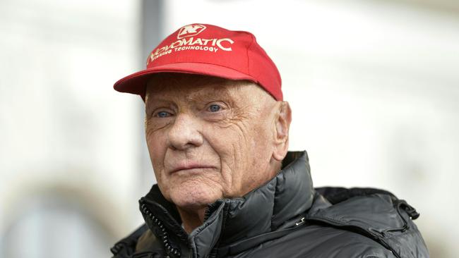 Austrian former Formula One driver Niki Lauda is pictured on December 2, 2016 on the occasion of the event  "Austrian Automobile Motorcycle and Touring Club : world of motor sports" within the framework of the FIA (Federation Internationale de l'Automobile) General Assembly in Vienna.   / AFP PHOTO / APA / HERBERT NEUBAUER / Austria OUT