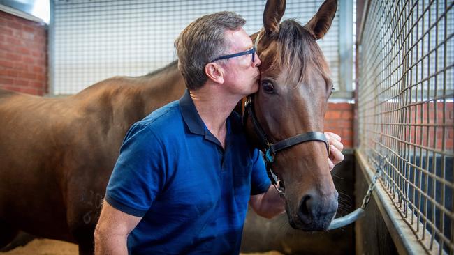 Trainer David Vandyke feels blessed to be training Alligator Blood. Picture: Jay Town