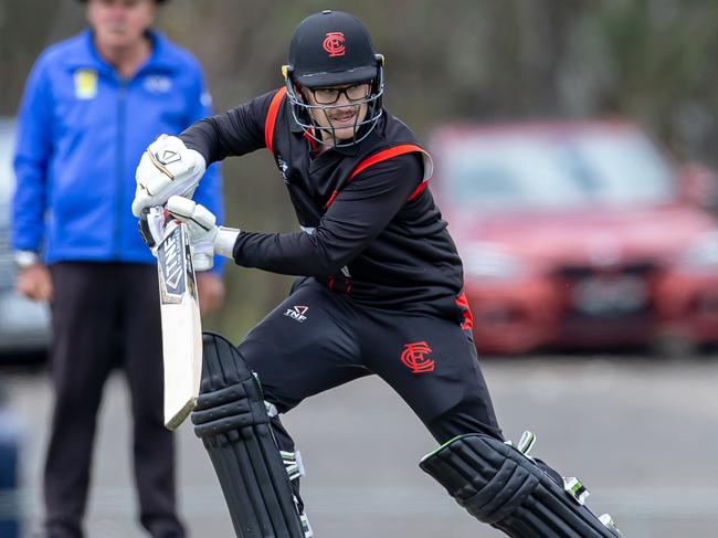 Essendon's Aaron Ayre has stepped back into the captain’s role. Picture: Arj Giese. 