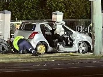 The crash at Annerley last night. Picture: Brisbane Incidents Report.