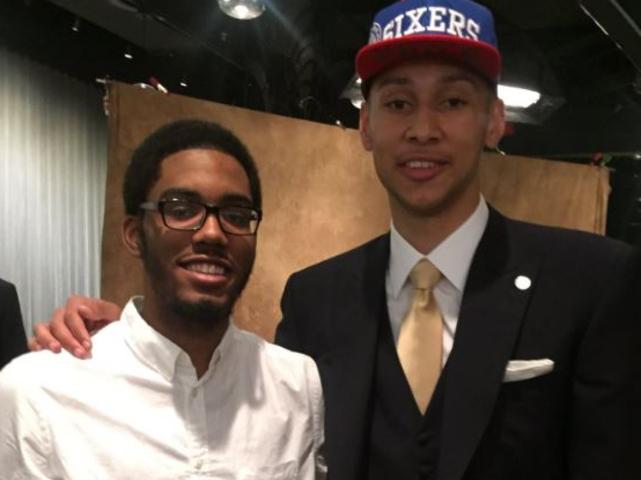 Number one NBA draft pick Ben Simmons with cousin Zachary, who was reportedly killed in a car accident. Picture: Twitter/Ben Simmons