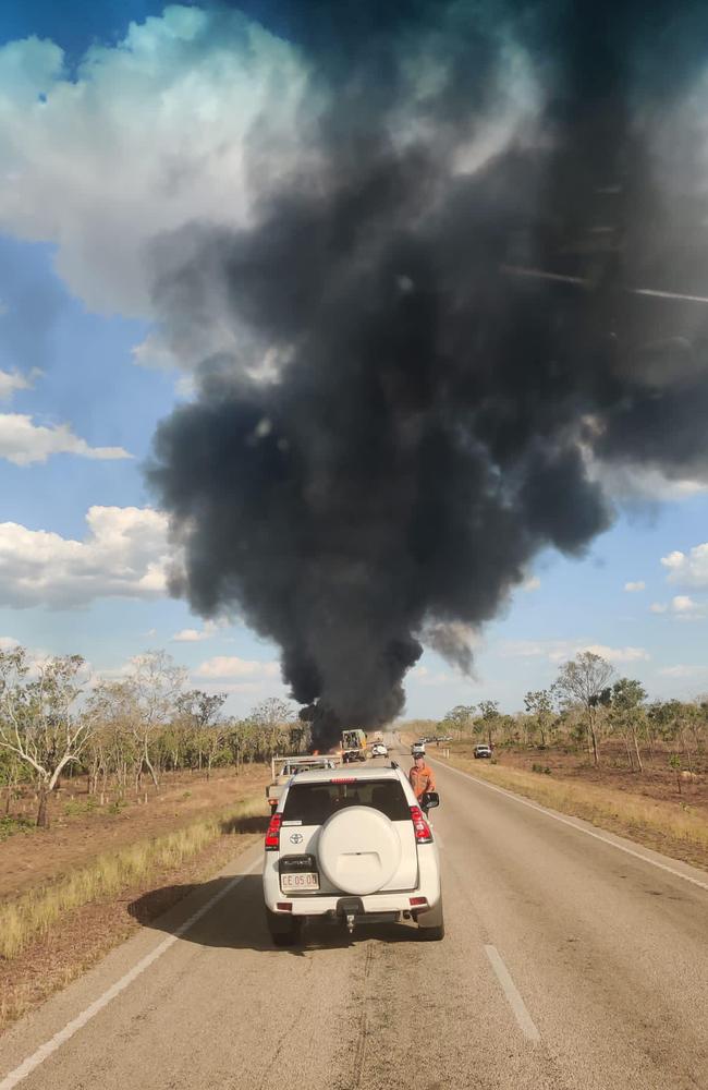 NT Police have confirmed six people were killed after a 4WD and road train crashed on the Stuart Highway, south of Pine Creek on Friday September 29.