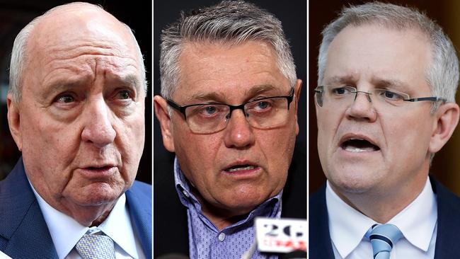 Alan Jones, Ray Hadley, Scott Morrison.