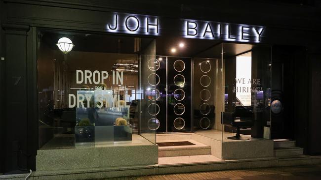 Joh Bailey hairdressers in Double Bay is an exposure site. Picture: Justin Lloyd.