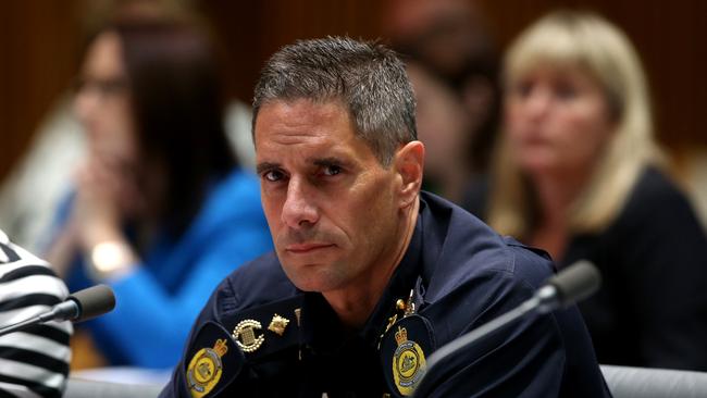 Roman Quaedvlieg, Commissioner of Australian Border Force appearing at Senate Estimates hearing on Legal and Constitutional Affairs Committee at Parliament House in Canberra.