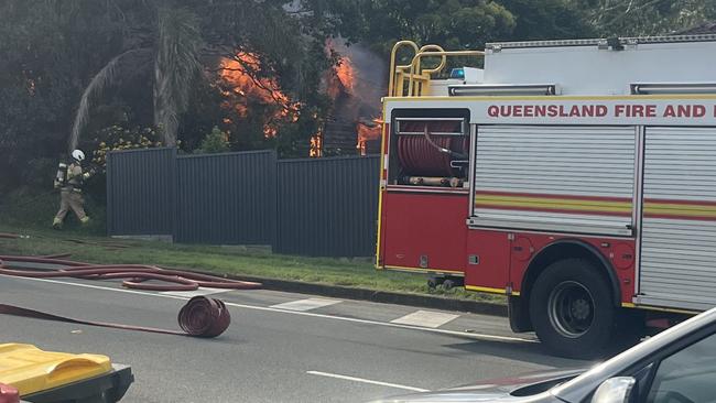 The fire at Everton Park.