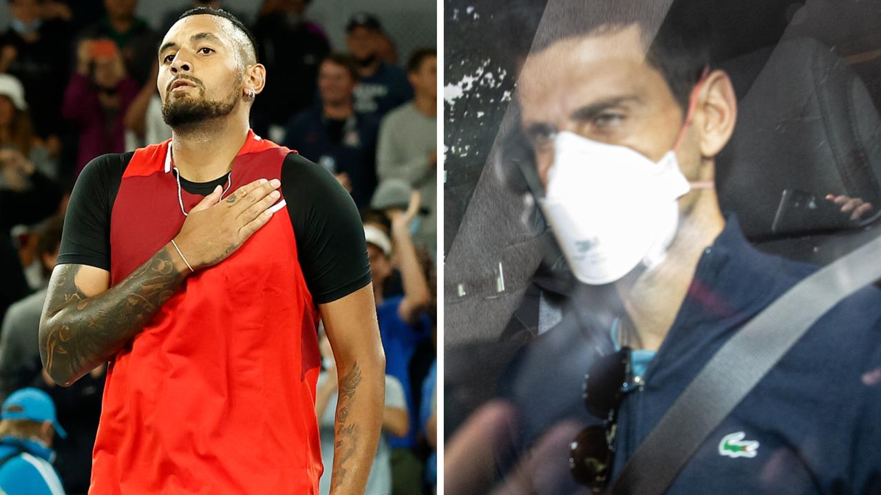 Nick Kyrgios has been standing up for Novak Djokovic.