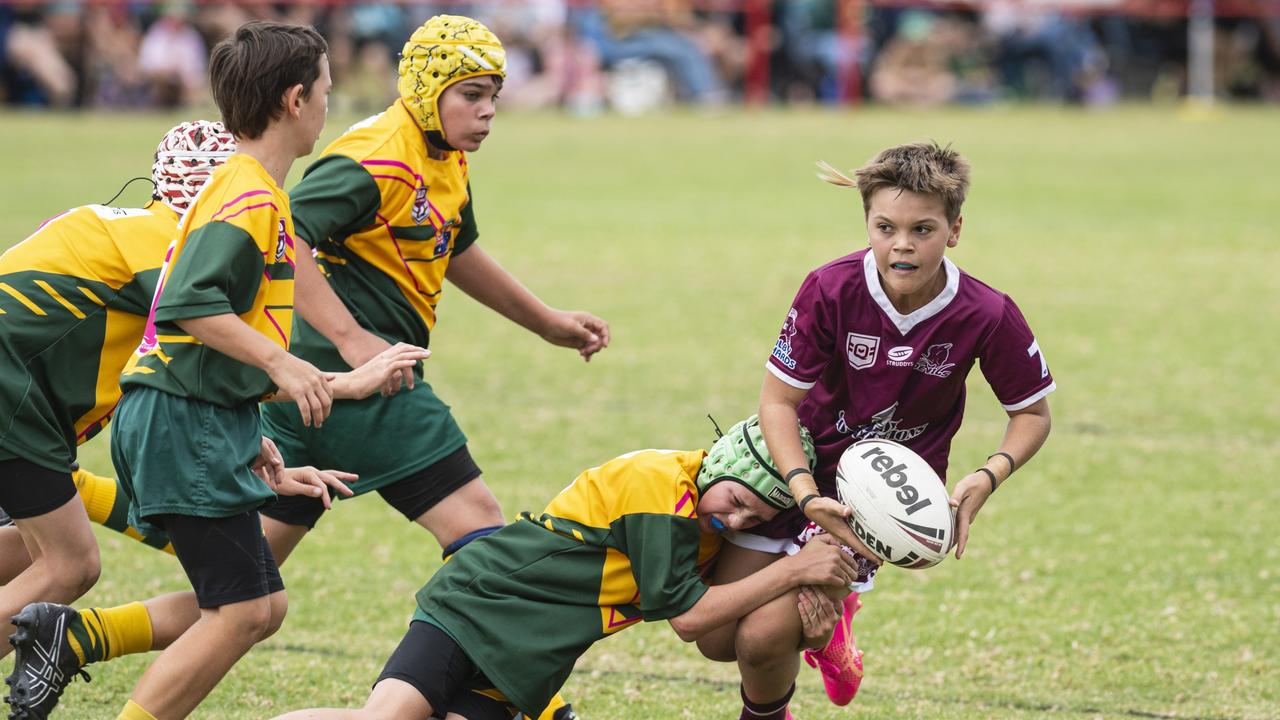 Daquon Mitchell of Dalby against Wattles. Picture: Kevin Farmer