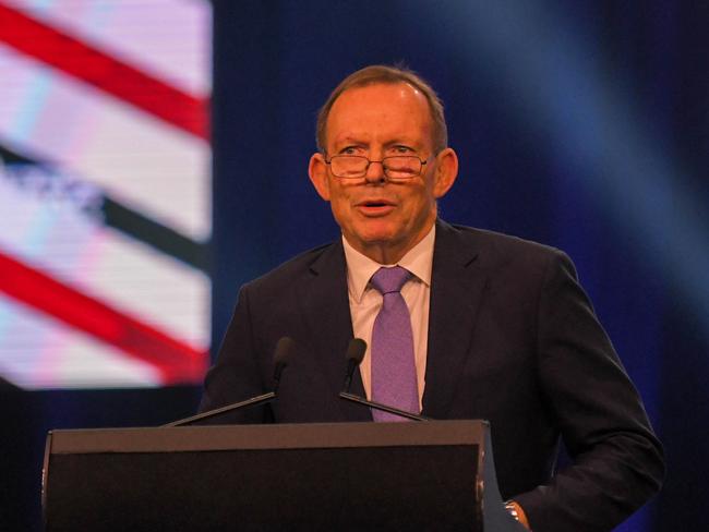 SYDNEY AUSTRALIA - NewsWire Photos, 19 AUGUST, 2023: CPAC Conference at the Star Casino, Pyrmont, Sydney.Hon Tony Abbott speaks.Picture: NCA NewsWire / Simon Bullard