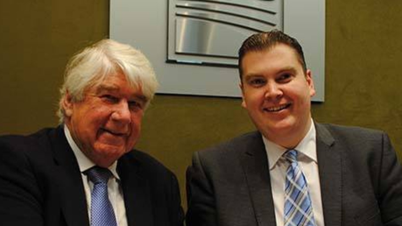 Dr Mal Hemmerling and Playford Mayor Glenn Docherty in 2015. Picture: Playford Council