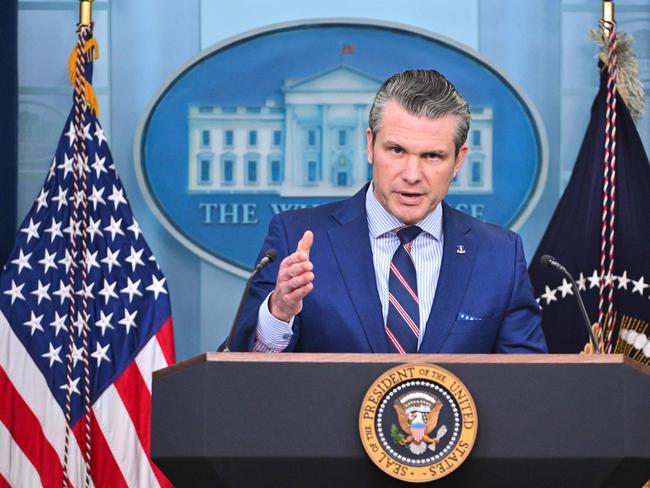 US Secretary of Defence Pete Hegseth says the strikes send a clear signal. Picture: AFP