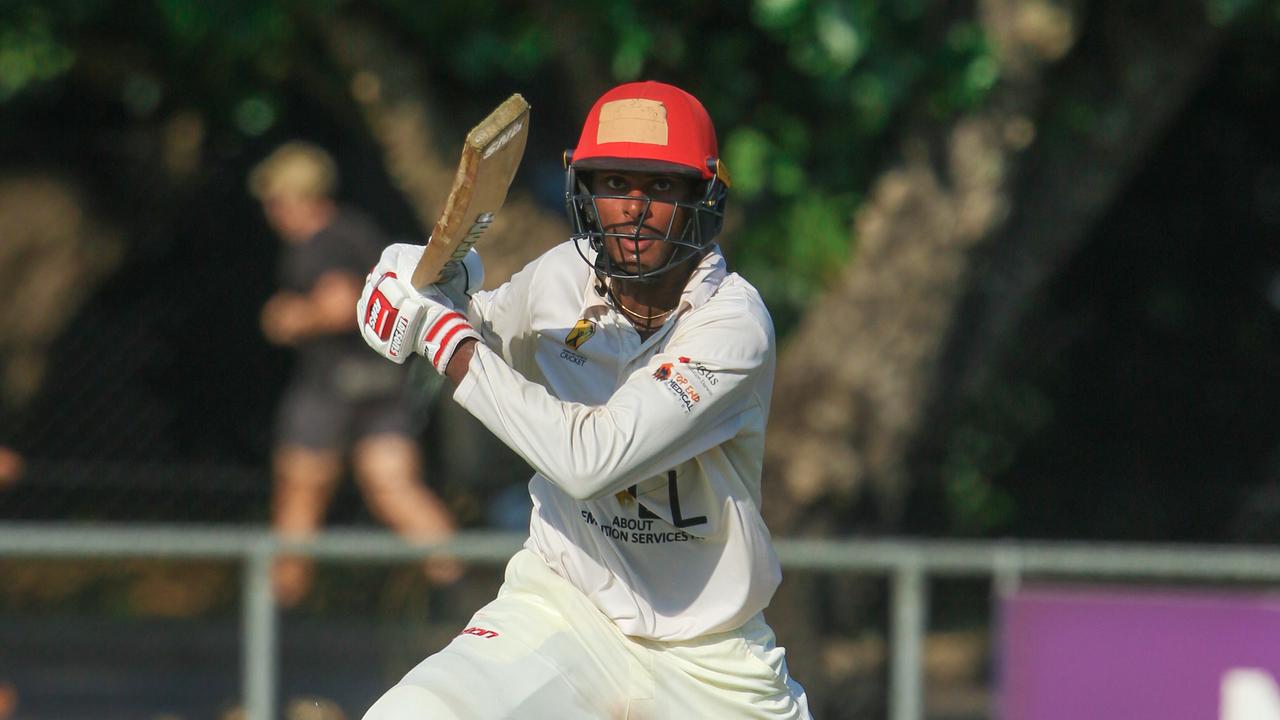 Waratah batter Ash Chandrasinghe made five Top End centuries in a row. Picture: Glenn Campbell