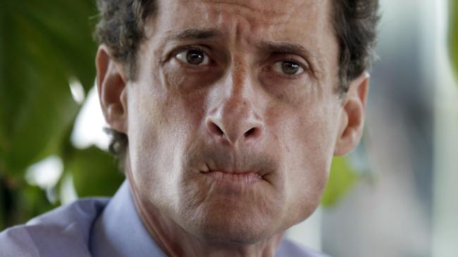 Anthony Weiner has been caught up in another sexting scandal. Picture: AP