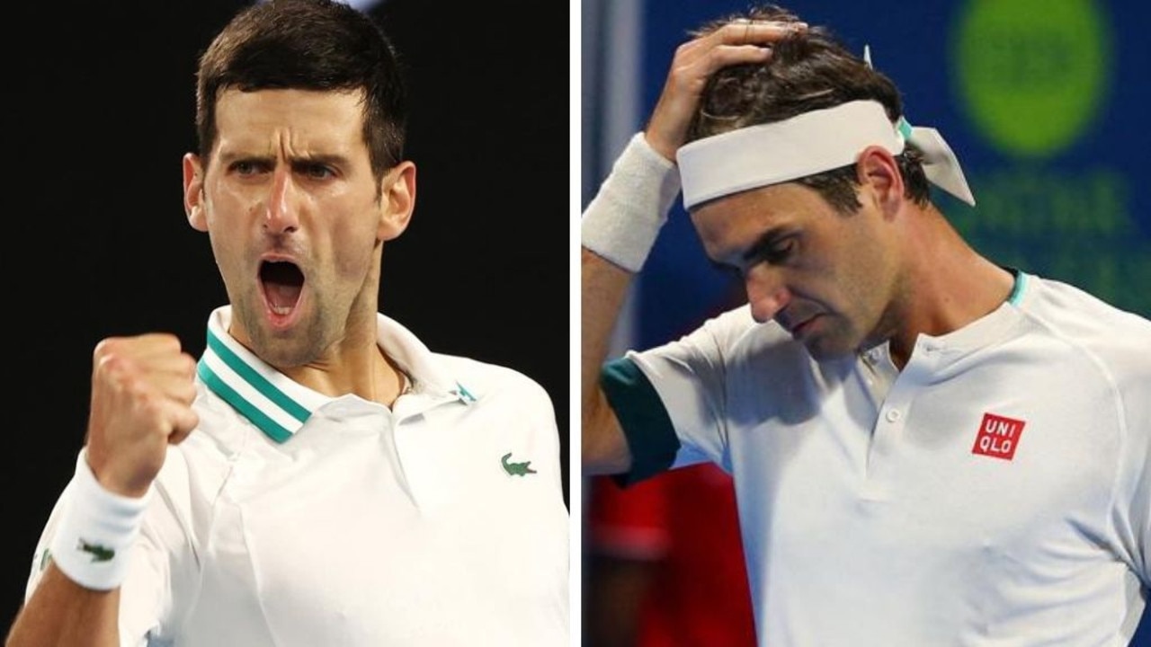 Novak Djokovic and Roger Federer. Photo: AFP, Getty.