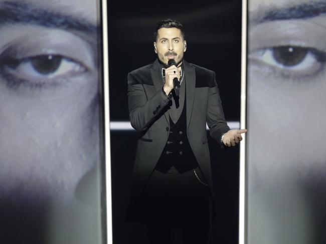 Kobi Marimi of Israel performs the song Home. Picture: AP