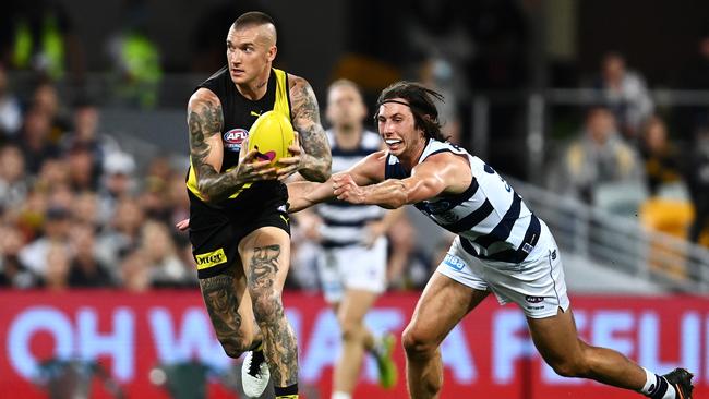 Dustin Martin might just be the best Tiger ever. Picture: Quinn Rooney/Getty Images