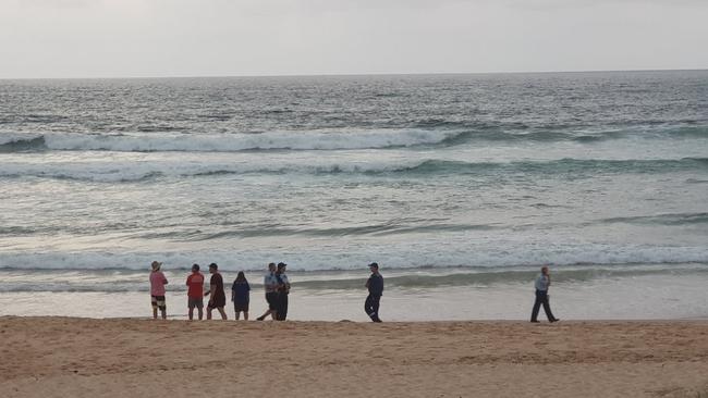 Emergency services have been conducting a full scale search for a swimmer who went missing after being caught in a rip at Valla Beach at about 5.45pm this afternoon. Photo: Frank Redward. Picture: Frank Redward