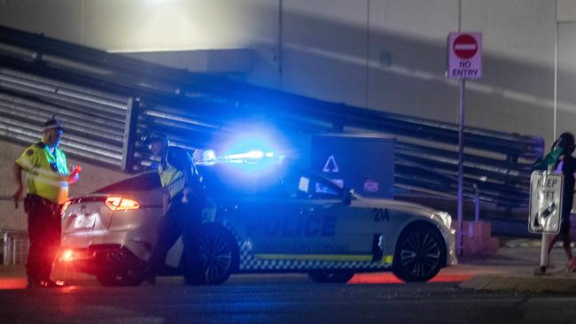 Police on patrol in Alice Springs earlier this month. Picture: Liam Mendes / The Australian