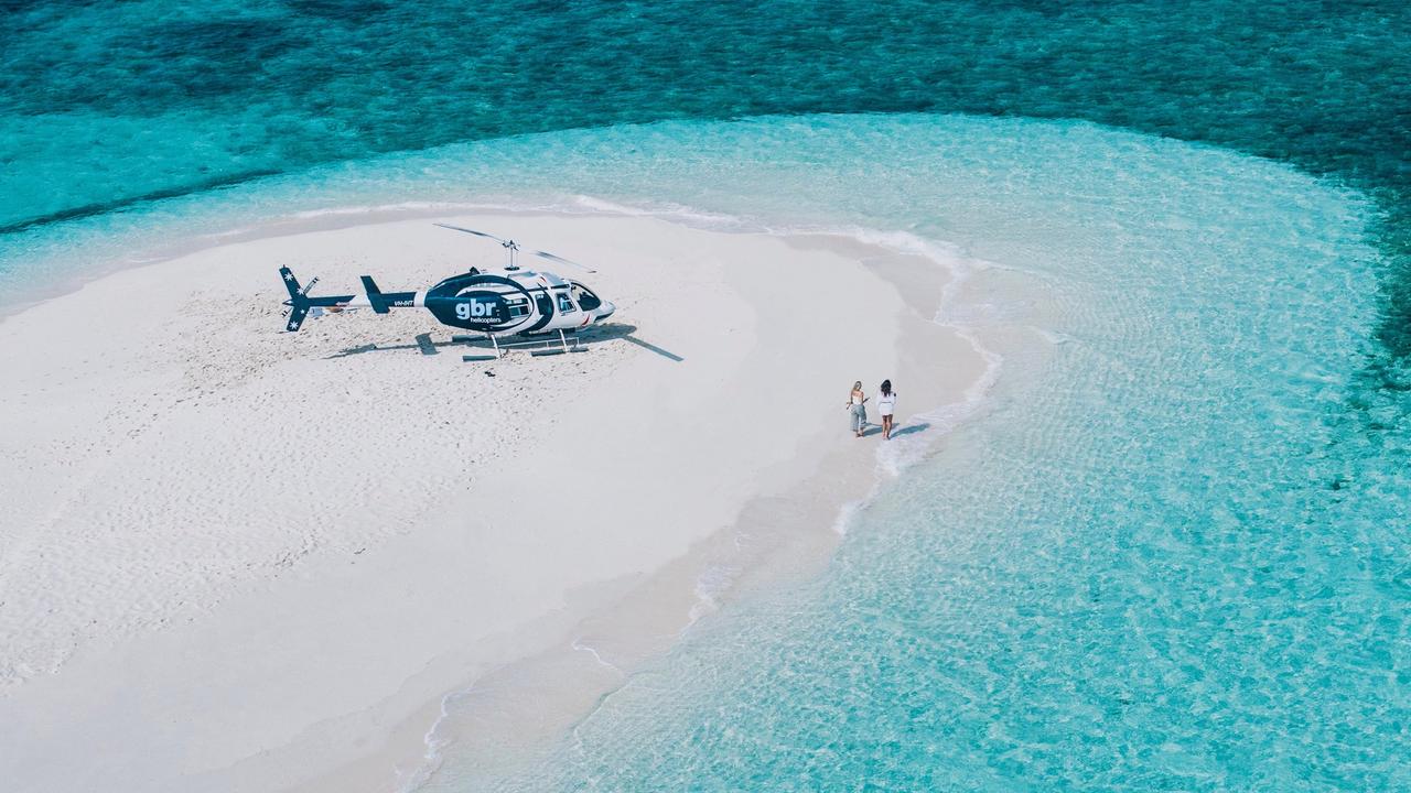 The island is accessible via helicopter. Picture: Tourism Tropical North Queensland