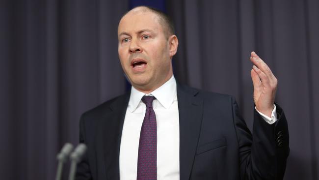 Josh Frydenberg says many businesses ‘are just holding on, with uncertainty hanging over their heads’. Picture: Gary Ramage