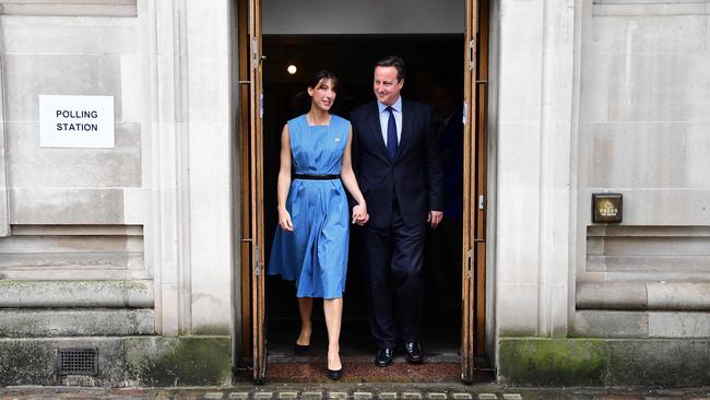 David Cameron, after voting in London with wife Samantha on June 23, 2016, lined up British and international leaders in ­battalion strength to support the Remain campaign.