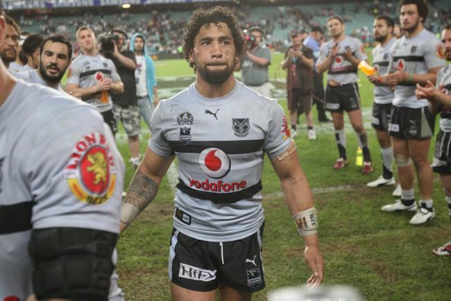 Ruben Wiki leaves the field for the last time following the New Zealand Warriors 32-6 loss to Manly Warringah Sea Eagles in the Elimination Semi Final NRLmatch at Sydney Football Stadium, Saturday, Sept. 27, 2008. Now 44, Wiki will return for the Warriors at the 2017 Auckland Nines. (AAP Image/Action Photographics, Colin Whelan) NO ARCHIVING, EDITORIAL USE ONLY. Picture: COLIN WHELAN