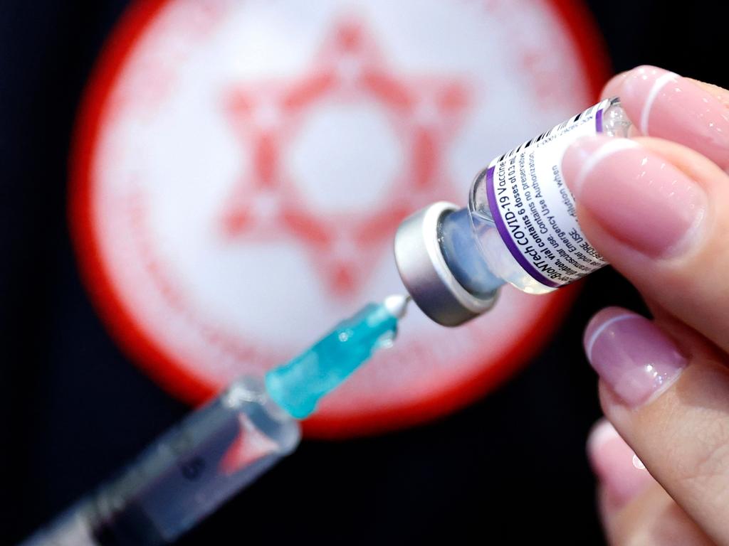 A medic prepares a dose of the Pfizer vaccine at a nursing home in Netanya, Israel. Picture: Jack Guez/AFP