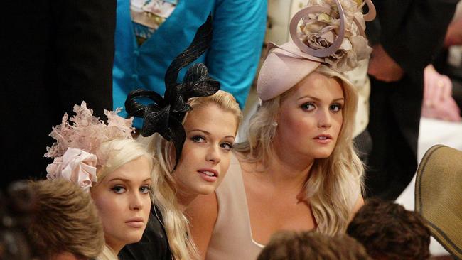 The sisters hatted up at Prince William’s 2011 wedding to Princess Kate. Picture: WPA Pool/Getty