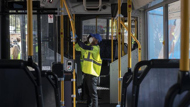 Deep cleaning will continue to occur on Sydney buses. Picture: Getty Images