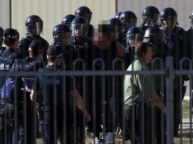 Several inmates were arrested inside the Malmsbury Youth Justice Centre. Picture: Aaron Francis