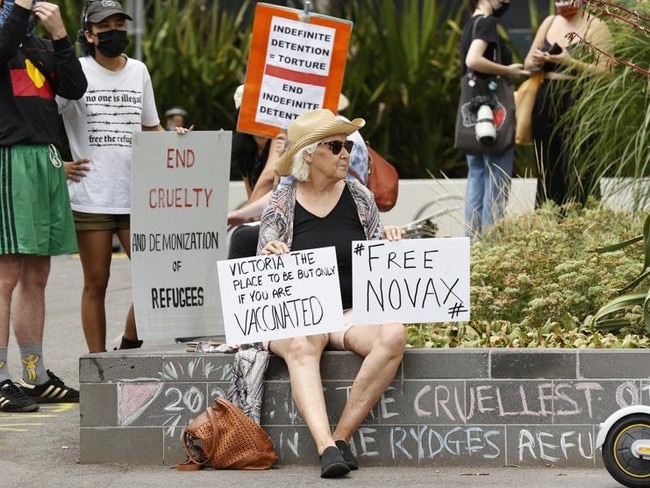 There was plenty of support for Novak outside the Park Hotel.