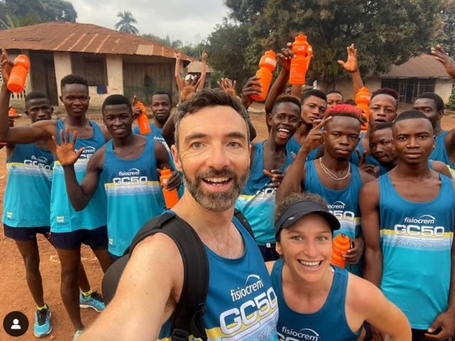 Kamakwie athletes repping pre-loved sportswear recently in Sierra Leone, via Instagram