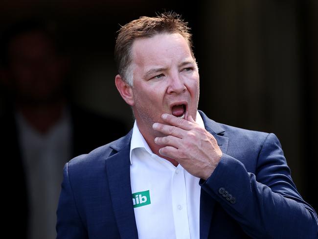 SYDNEY, AUSTRALIA - OCTOBER 04: Knights coach Adam O'Brien walks onto the field during the NRL Elimination Final match between the South Sydney Rabbitohs and the Newcastle Knights at ANZ Stadium on October 04, 2020 in Sydney, Australia. (Photo by Cameron Spencer/Getty Images)