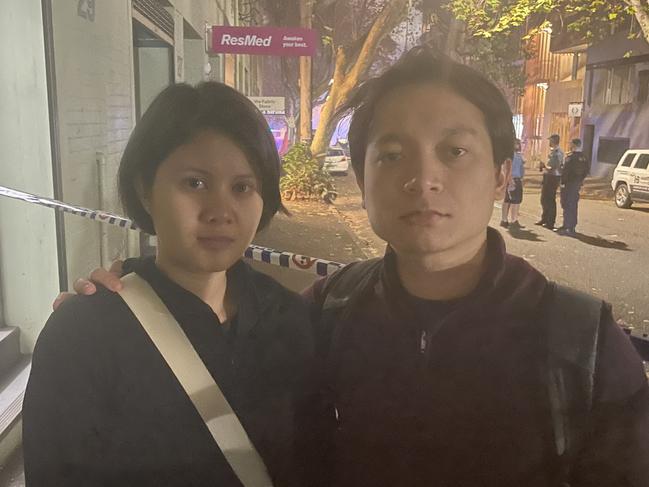 Prasidhi and Anditia Artono said their flat was metres from the fire and they're incredibly nervous about the safety of important items in their home. Picture: Alexi Demetriadi