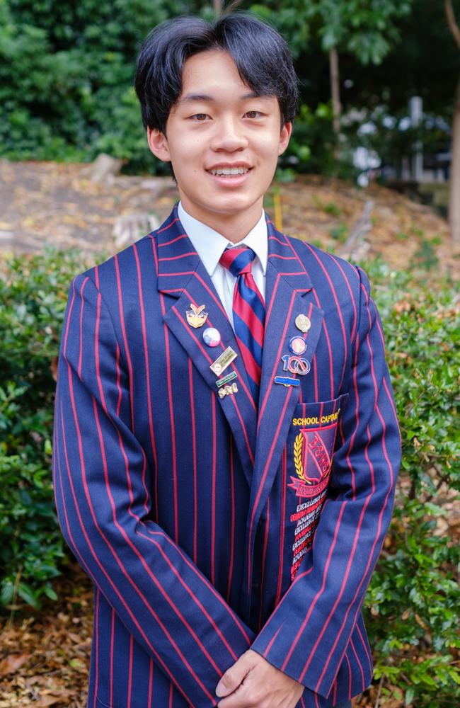 Harris Zhong, Brisbane State High School captain. Picture: Gavin Morgan James