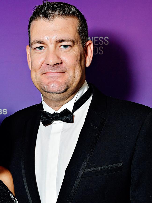 Luke Myall and wife Kerrylee Pike at the 2017 Telstra NT Business awards.