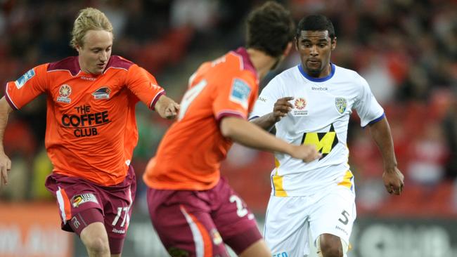 The debut match between the Brisbane Roar v Gold Coast United at Suncorp Stadium, Brisbane.