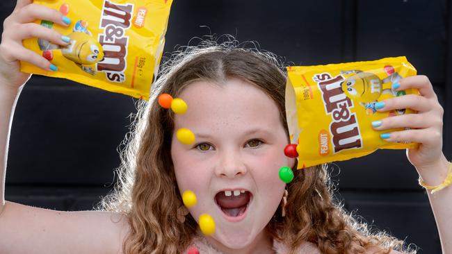 Ruby Ashton, now 11, took part in the study and now enjoys eating peanuts. Picture: Jay Town