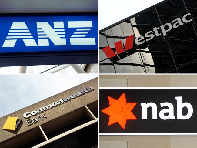 Composite image of Australia's 'big four' banks ANZ, Westpac, the Commonwealth Bank and the National Australia Bank. (AAP Image)