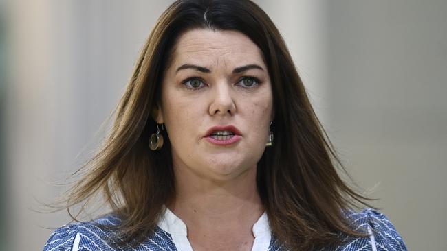 Sarah Hanson-Young said the funding would protect water rights of Indigenous peoples in the basin. Picture: NCA NewsWire / Martin Ollman