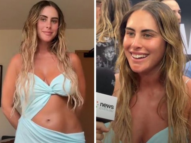 Influencer’s red carpet move leaves fans stunned. Picture: TikTok/news.com.au