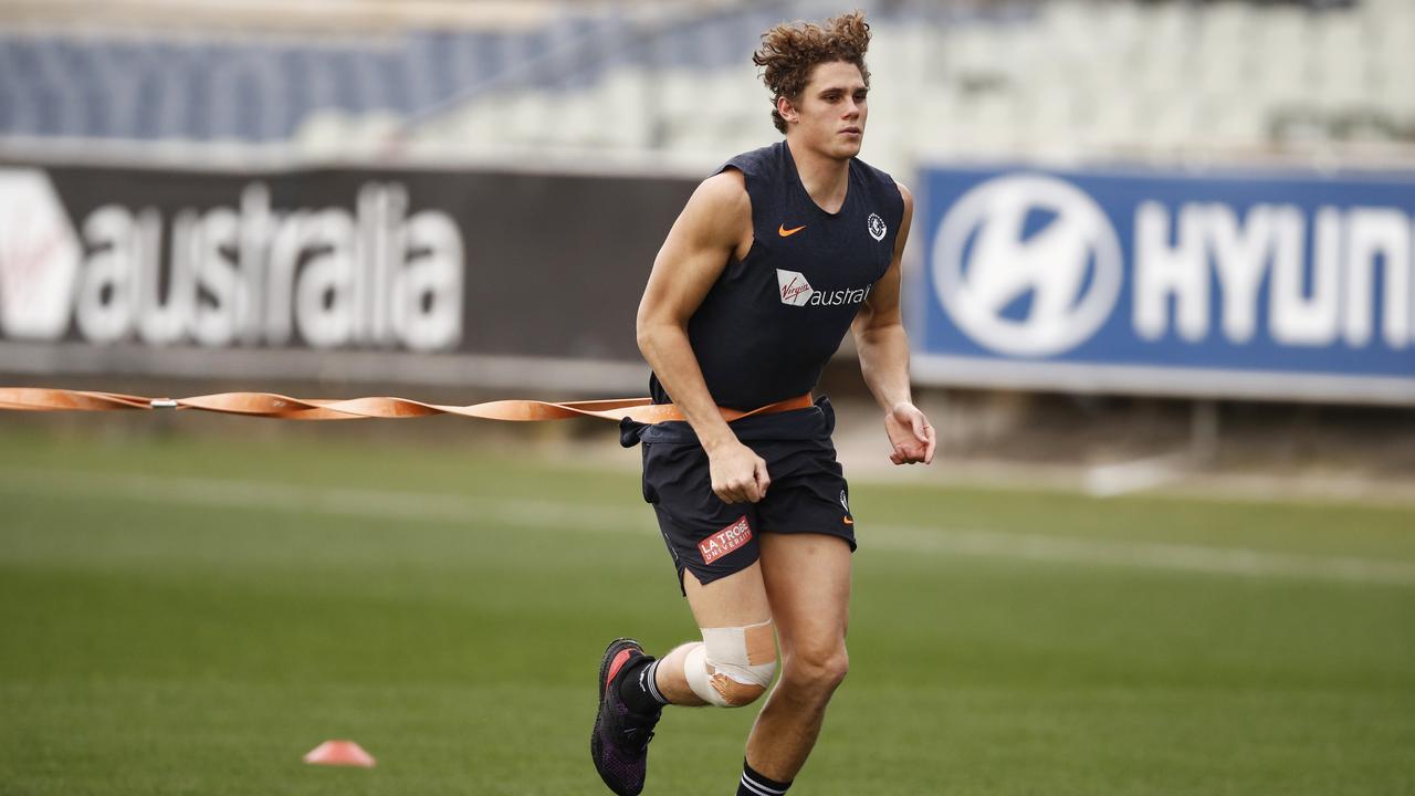 Charlie Curnow will miss much of the 2020 season. (AAP Image/Daniel Pockett)