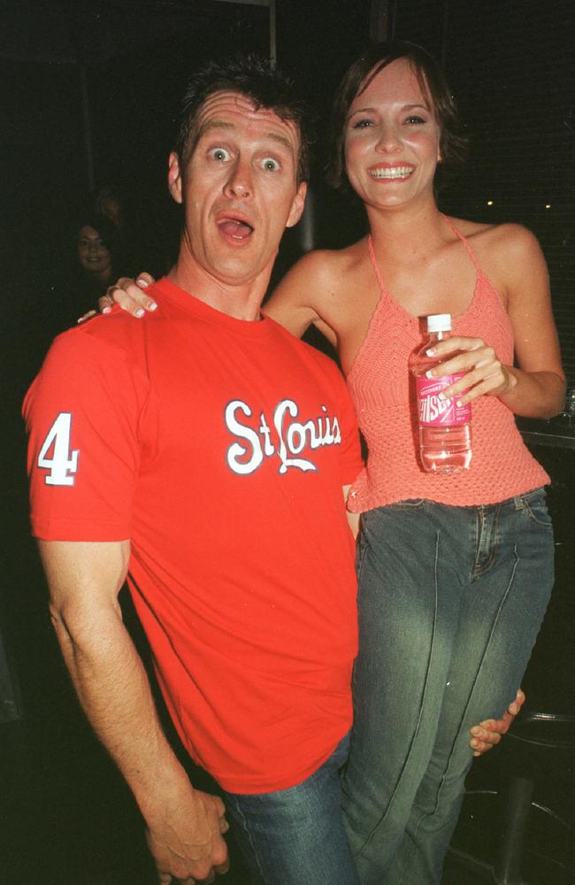 Mick Gee with Sara Bray at the Rolling Rock nightclub in November 2002. Picture: Sharyn Rosewarne